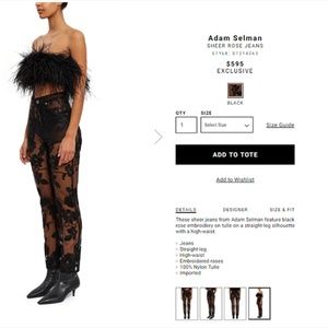 Adam Selman, Sheer Rose Jeans